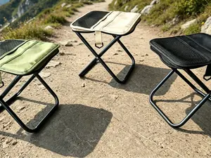 Stable Triangle Support Folding Stool, Foldable Retractable Structure, Outdoor Weather Resistant Performance, Collapsible Portable Chair for Hunting, Camping, Courtyard Party and Hiking