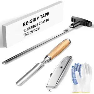 Golf Grip , 12" Golf Grip Remover Saver Gripping Tool for Swinging Grips, High-Carbon Steel Golf Club Grip Repair Kits, Include Tape Remover, Gloves, Hook , Tape Strips
