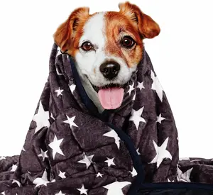 Weighted Blanket for Pets | Thunder Blanket for Dogs  |  Soft Minky | Relaxation & Calming & Anti  | Blue Grey , Washable Small 24" L x 32" W