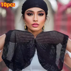 10PCSComfortable Mesh Underscarf – Muslim Head Wrap Cap, Sun Block Hair Cover, Stretchy Breathable Hijab Liner, Essential for Daily & Travel