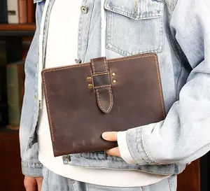 Robrasim Handmade Leather Sketchbook Cover, Leather Artist Sketch Pad Cover for 5.5" x 8.5" Sketchbook, Drawing Book and Pencil Case, Journal Notebook Portfolio, Artis Gifts-Coffee