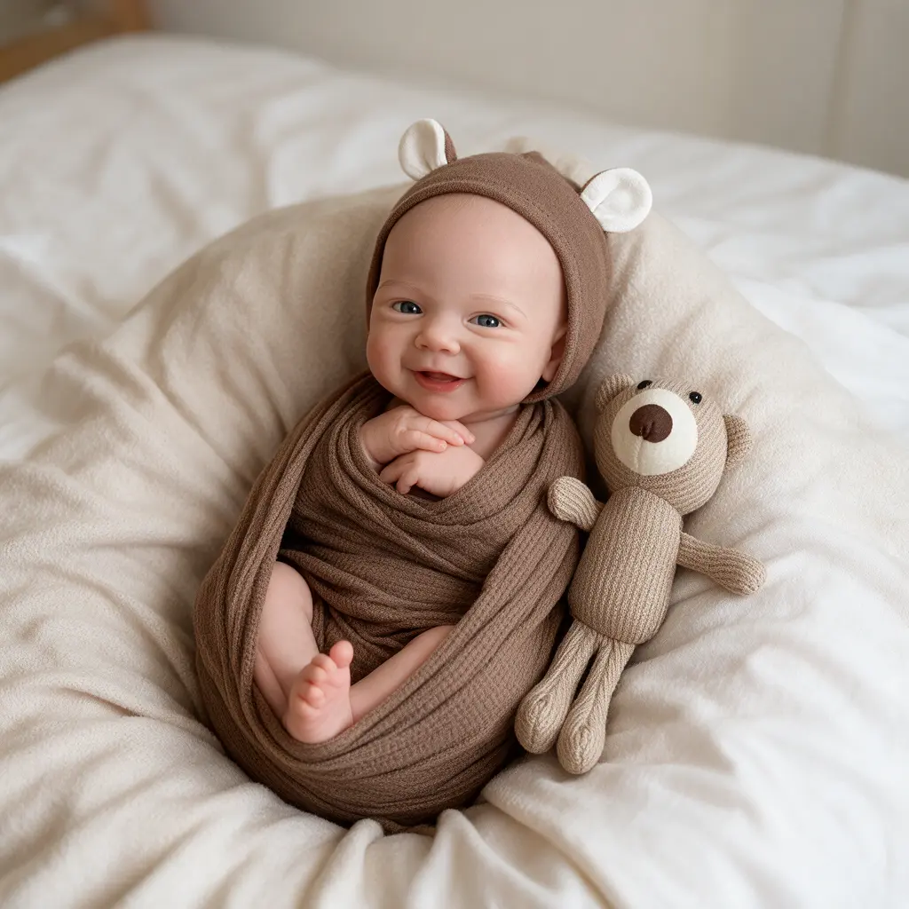 17-in Lifelike Newborn Doll, Full body silicon, Realistic Rebirth Girl Doll with Open Mouth & Realistic Skin Texture, Handmade Softness Toy for Kids, Birthday Gift, Realistic Rebirth Doll