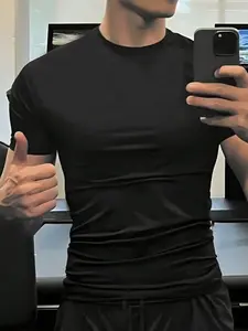 1 Piece Unisex Heavyweight Fabric Oversized T-Shirt, Plain Short Sleeve, Minimalist Design for Everyday Outfits, Gym Wear and Home Relaxation