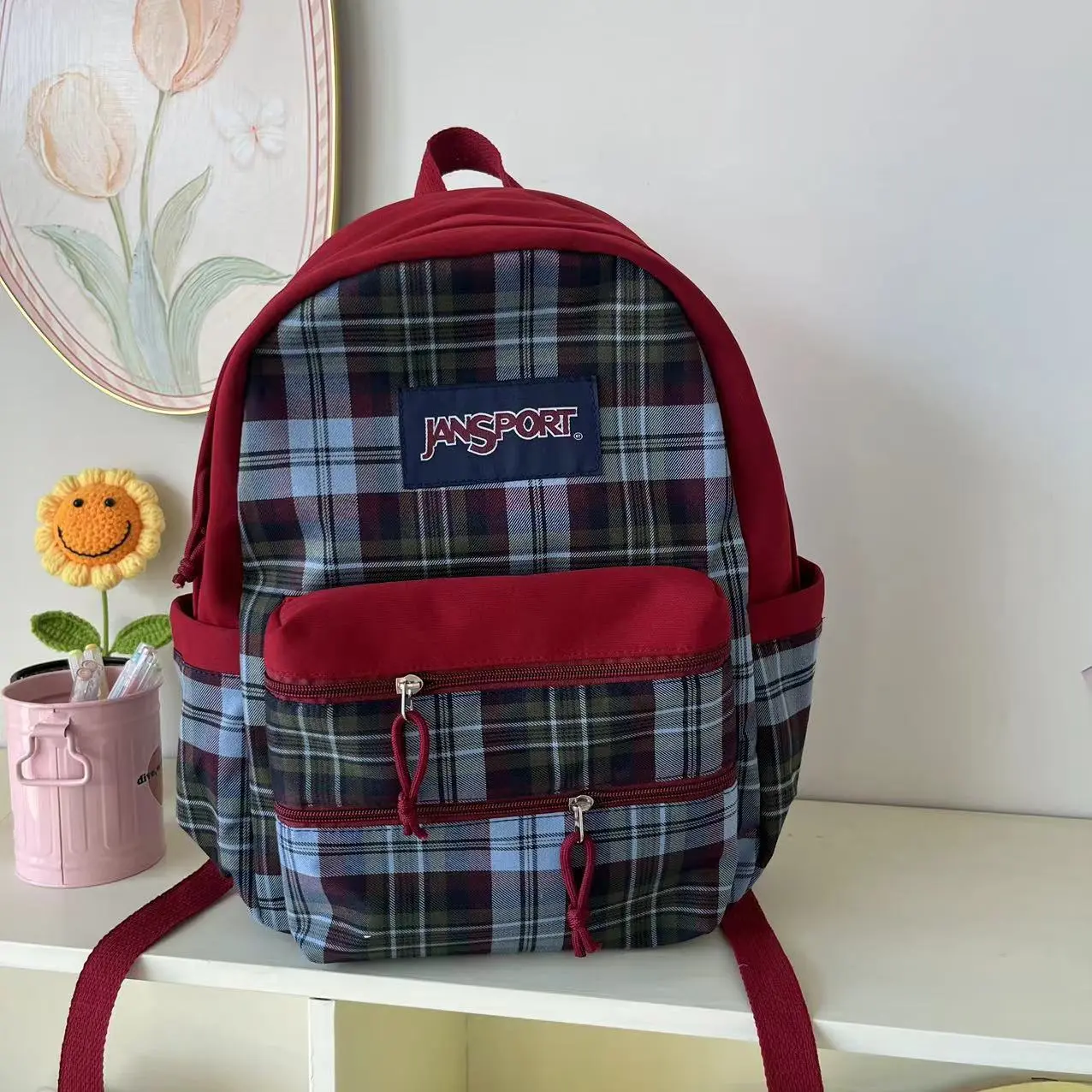 Retro Plaid Back to Class Backpack, Large Capacity, Waterproof, Lightweight, Multi-Color, Ideal for High School-College Students & Commuters