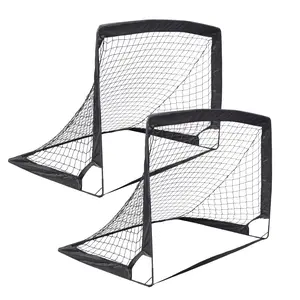 2 Pack Pop Up Soccer Goals, Portable Soccer Nets for Kids Youth Adults, Outdoor Soccer Goal Set for Backyard Games & Soccer Training