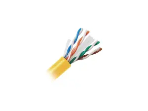 Nippon Labs CAT6 UTP Bulk Ethernet Cable, Solid Copper 23 AWG, CM Rated, 600MHz, 1000' Pull Box (ETL) - Yellow 1000ft.Lan Cable