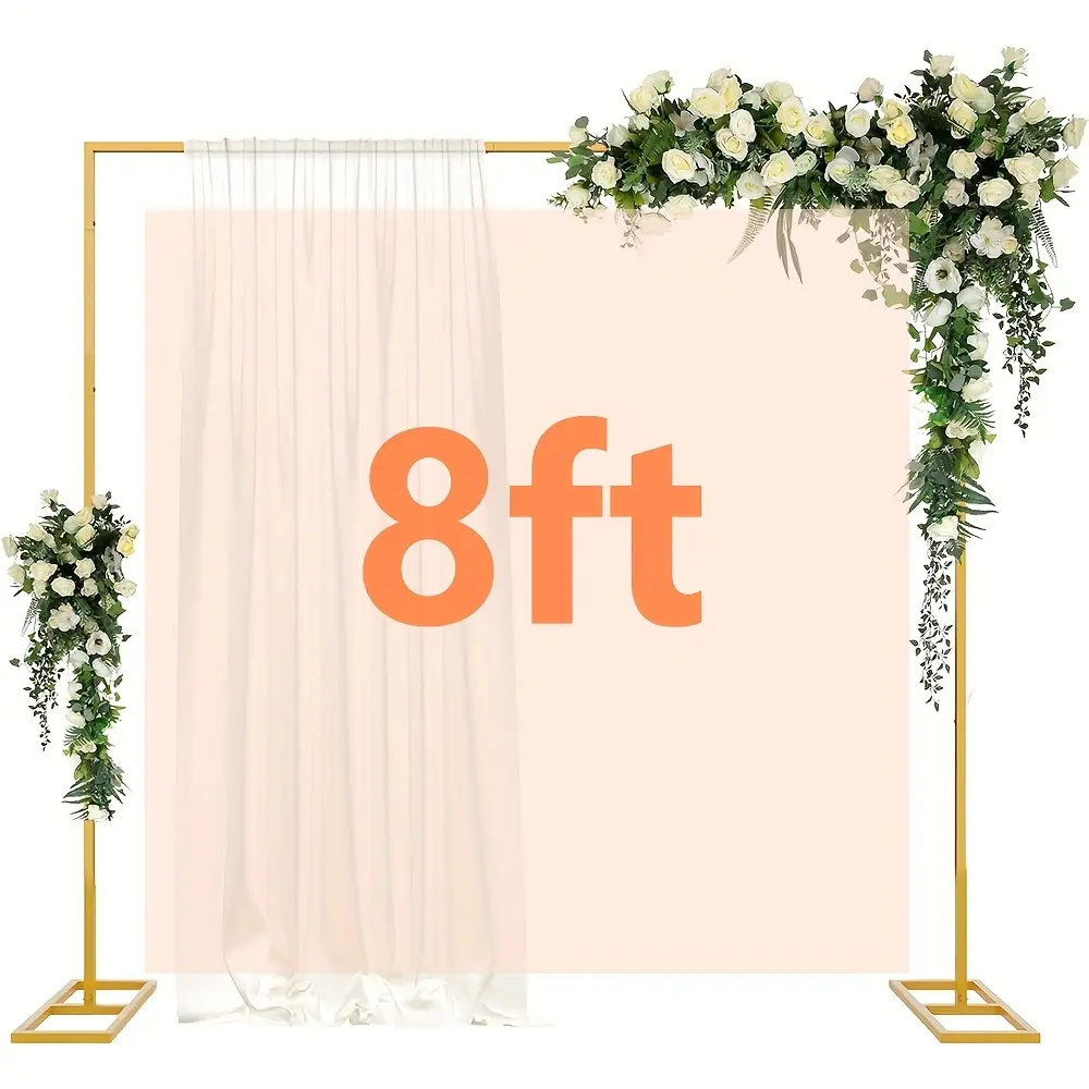 Adjustable Metal Wedding Arch Frame Set - Versatile Indoor Celebration Decoration Stand Kit for Bridal Shower, Birthday, Wedding, Anniversary And Party Decor - Durable
