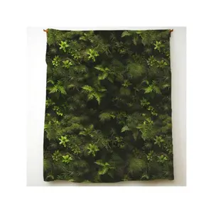 Cozy Green Moss Blanket - Soft Flannel Throw With Realistic Moss & Fern Leaf Design, Perfect For Sofa, Bed, Car, Office, Camping & Travel - All-Season Comfort Gift-30*40in