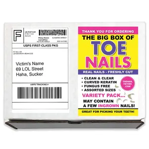 Toe Nail Prank Box Mailed Anonymously!,Gets Mailed Directly to the Victim, Family Member, or Friends