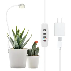 Grow Lights for Indoor , Mini  Light, Full  Clip  Small Grow Lights for Indoor Growing, 10 Dimmable Auto  Off 3 9 12 Hrs Timer for Office