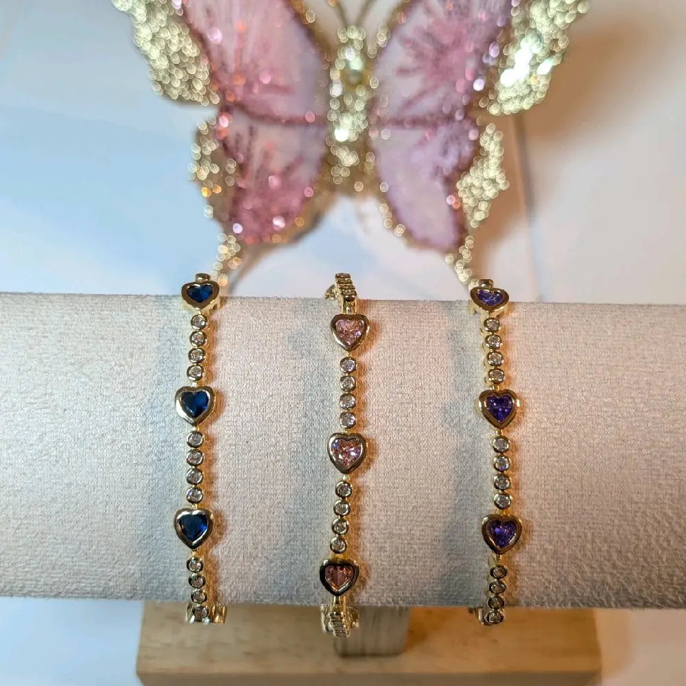 03 mini Heart Glow Bracelet /pulsera de mini corazones  Glow