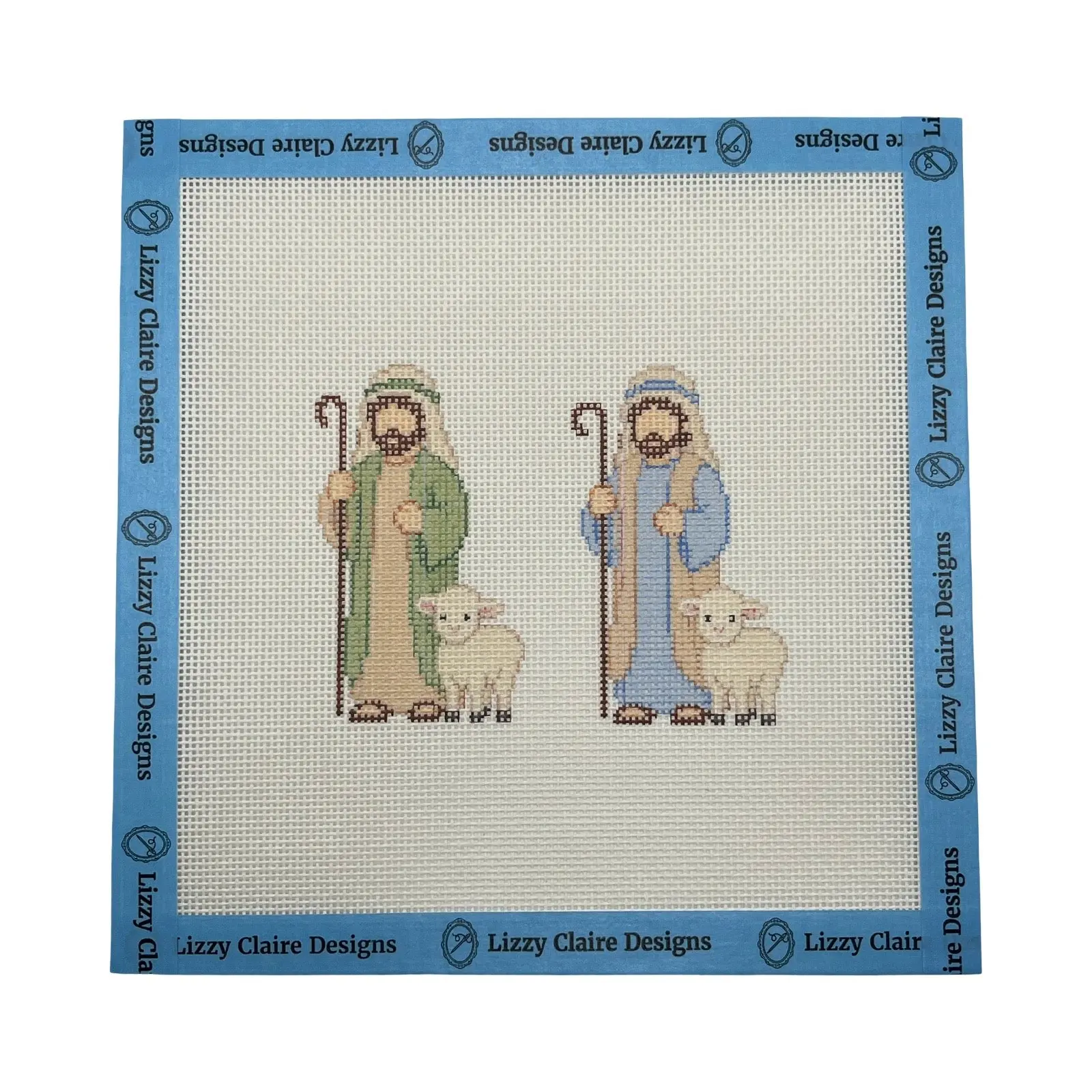 Christmas Nativity Set - Shepherds - 18 mesh - 7 x 7 - Needlepoint Canvas