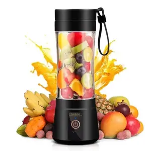 Portable Blender Cup,Electric USB Juicer Blender,Mini Blender Portable Blender For Shakes and Smoothies, juice,380ml, Six Blades Great for Mixing，Pink，Black，leak-proof design Juice personal Blender perfect travel