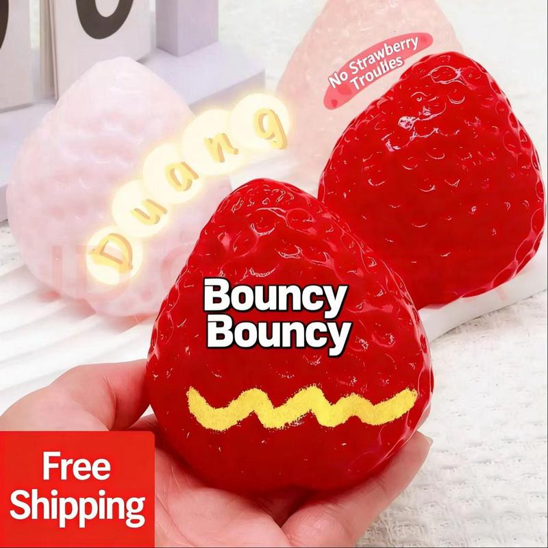 Made in Japan Strawberry Squeeze Toy Realistic Design Aromafor Stress Relief Soft Squishy Silicone Maker ldeal Gift HomeOffice Use