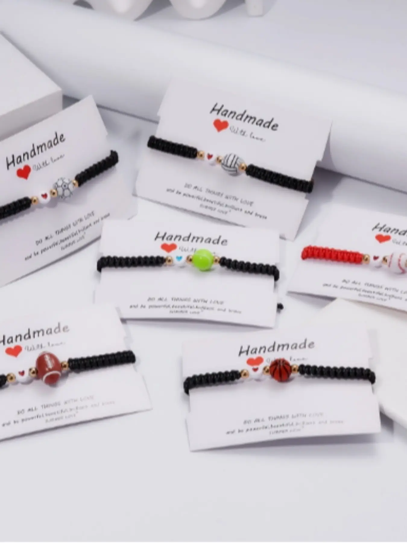 New Sports Beaded Bracelet Creative Versatile Volleyball Tennis Handmade Adjustable Bracelet, Stylish Accessory for All Occasions