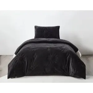 Celestial Garden Twin Velvet Embroidery Comforter