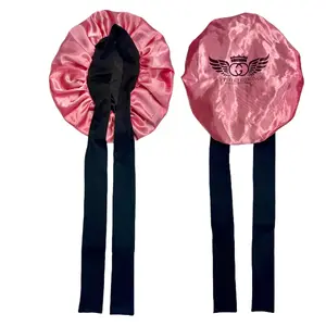Gifted Cosmetics Adult Reversible Soft Silk Bonnet with Rope for Hair Styling and Growth