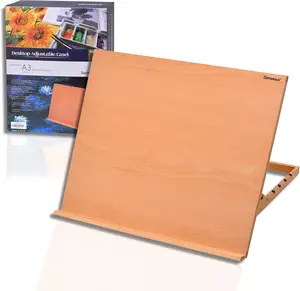 A3 Extra Large Adjustable Tabletop Painting Easel, 16.5 inch by 12.6 inch, Drawing and Sketching Board, Book Holder, Book Stands, Tilt Height Adjustable, Portable Easel Stand