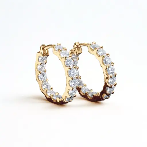 Halo Hoops Yellow Gold
