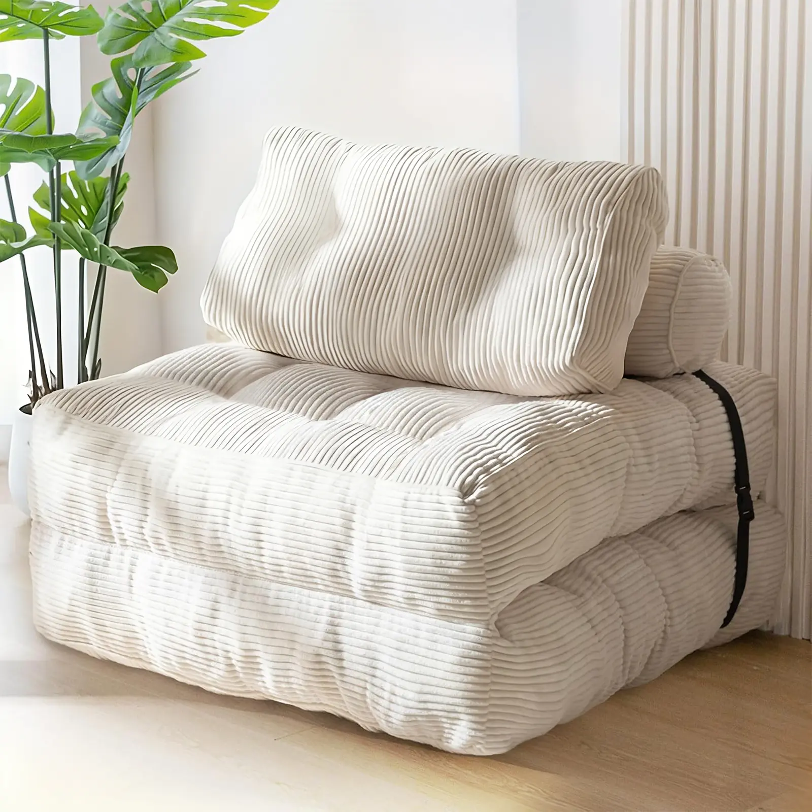 HXYOYO Folding sofa bed, environmentally friendly corduroy material, convertible sofa, sleeping chair, foldable fashionable sofa