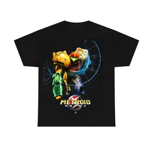 Metroid Samus Power Armor Shirt - Galactic Bounty Hunter Tee, Sci-Fi Gaming Legend Energy, TikTok Viral Outfit