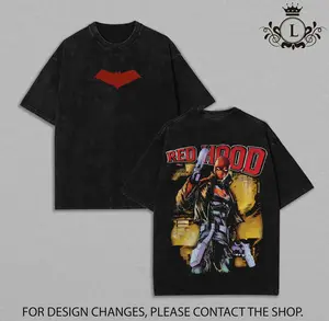 The Red Hood One Side Lightweight Cotton T-Shirt, The Jason Todd Tee , Retro Comic T-Shirt , Gift T-Shirt , Comic Outfit , Hero Merch, Vintage Bootleg Tee