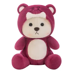 Cute Transforming Bear Plush Doll Qixi Festival Gift Cloth Doll Lover's Dress-Up Bear Plush Toy