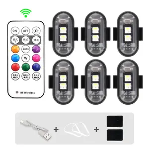 Wireless LED Warning Light — Remote Control, 8 Colors, USB Rechargeable