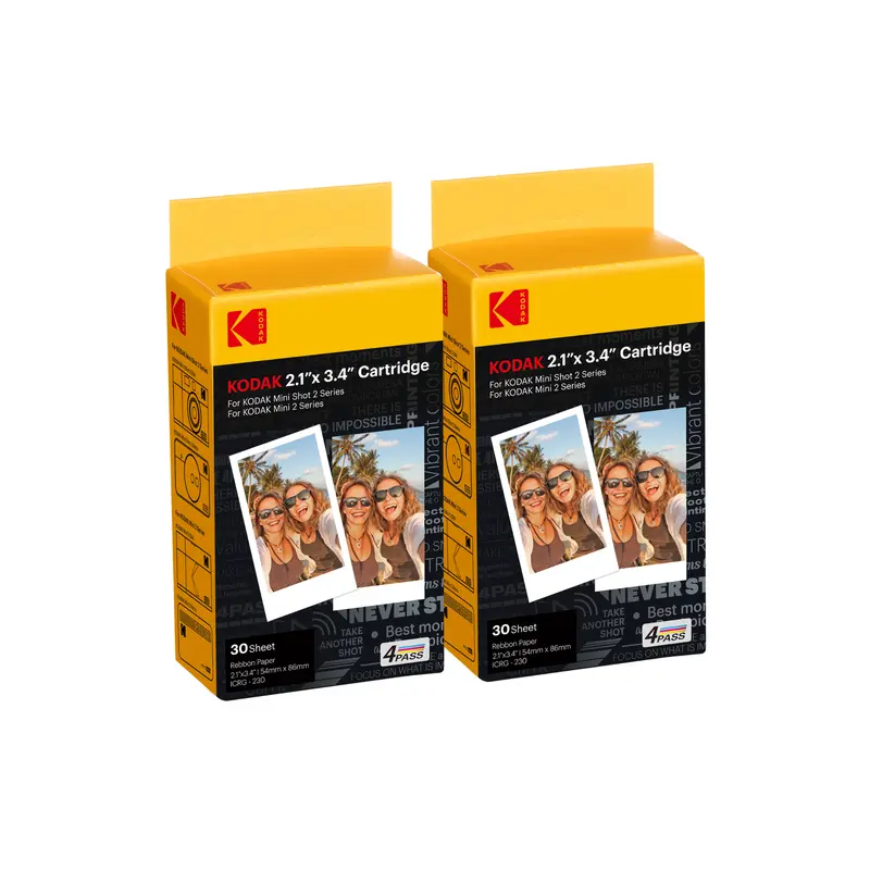 KODAK 4PASS 2x3" All-in-One Cartridge Refill (60 Sheets) Only Compatible with Mini 2 Retro/Era and Mini Shot 2 Retro/Era