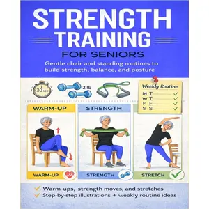 Strength Training for Seniors: Gentle Chair and Standing Exercises to Improve Strength, Balance, Posture, and Confidence (Senior Fitness Book), Beginner-Friendly for 60+, Low-Impact, No Equipment Required at Home, Leg and Core Strengthening,.
