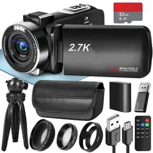 2.7K Video Camera Camcorder Ultra HD 42MP YouTube Live Stream Vlogging Recorder