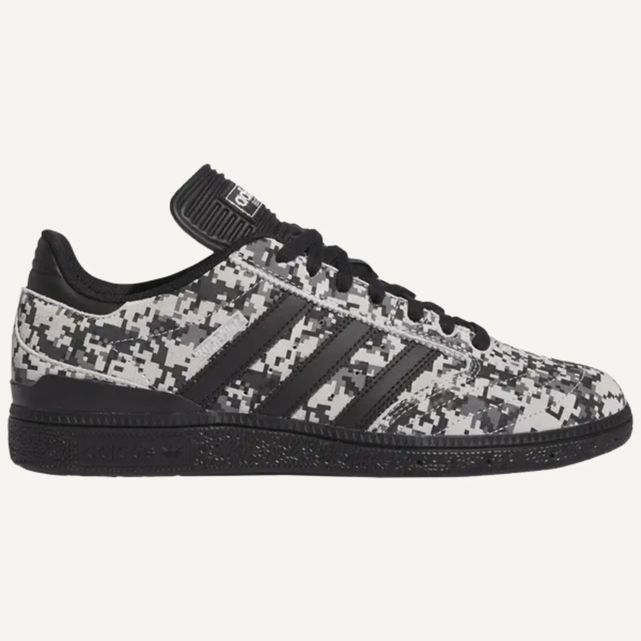 Adidas Men's Camo Fabric Busenitz Pro Sneakers - Grey/Black, JI4415 Model, Male Casual Wear, Standard Sizes (No Box)