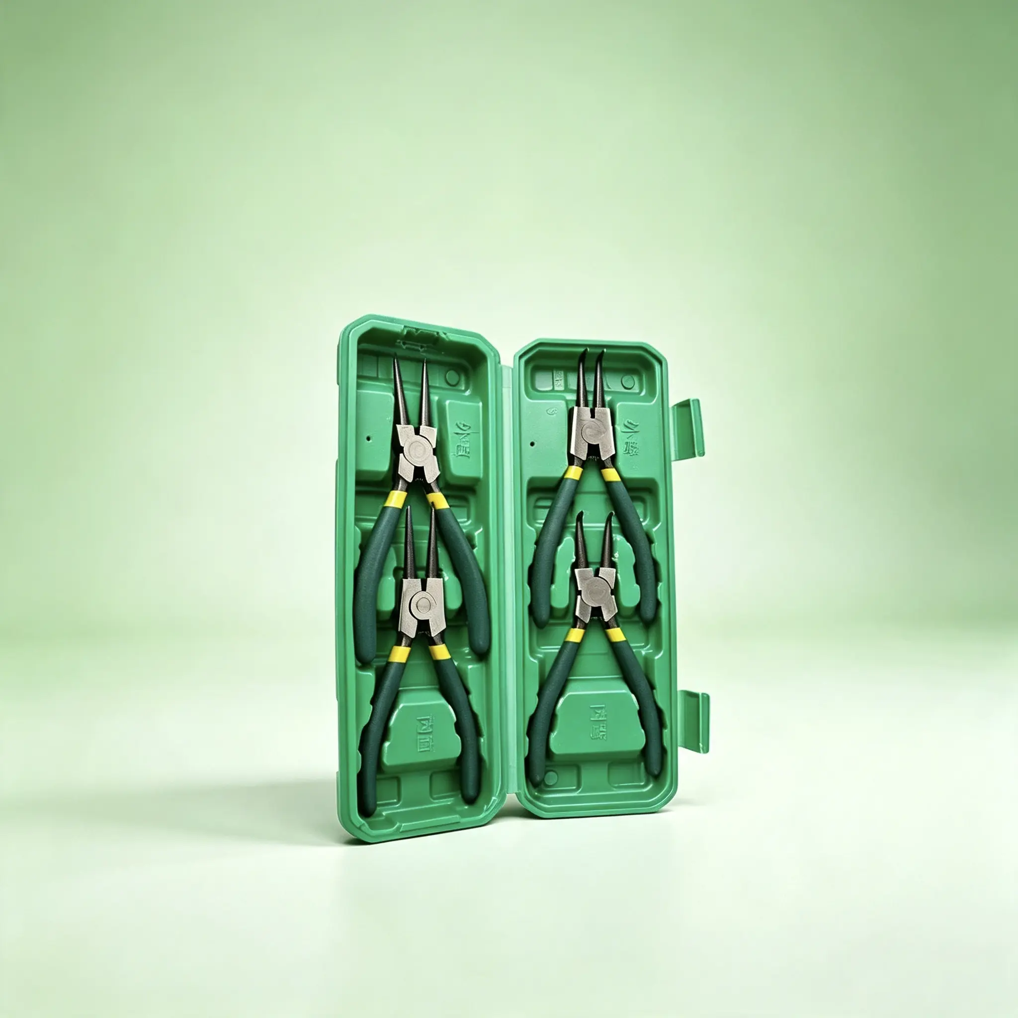 4-Piece Circlip Pliers Set – Versatile Internal & External Snap Ring Pliers, Heavy-Duty Spring Clip Removal Tool, Compact Hand Tool Kit with Storage Case for Auto Repair