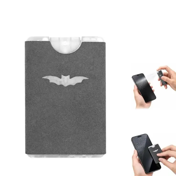 Portable Screen Cleaner Spray with Detachable Microfiber Cloth, Streak-Free Gentle Formula, Multifunctional Tool for Smartphones, Phones, Laptops, Car Touchscreens, Smartphone
