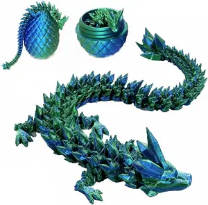 Gradient Shimmer Dragon Egg 3D Printed Magic Dragon Statue Openable Egg for Creative Desktop Decor Easter Gift Home Office Decor Unique Sculpture