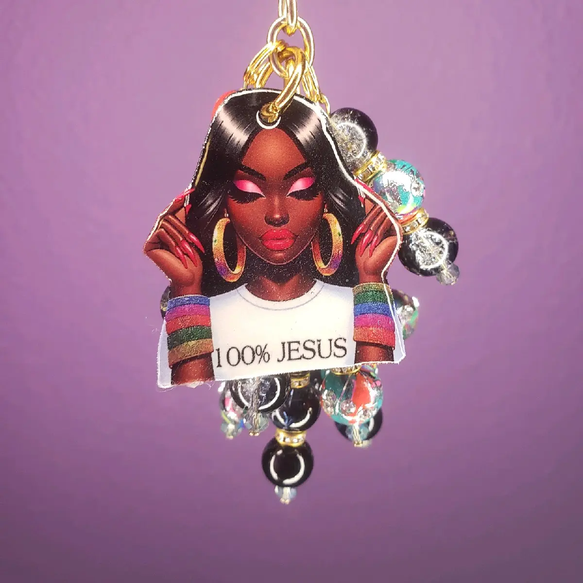 100% Jesus Handbag Charm