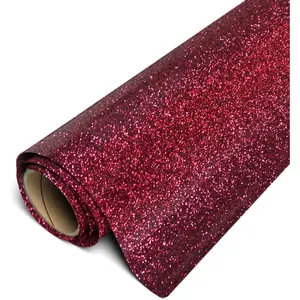 Glitter HTV 12"x3ft Roll (Burgundy) Iron  Heat Transfer Vinyl