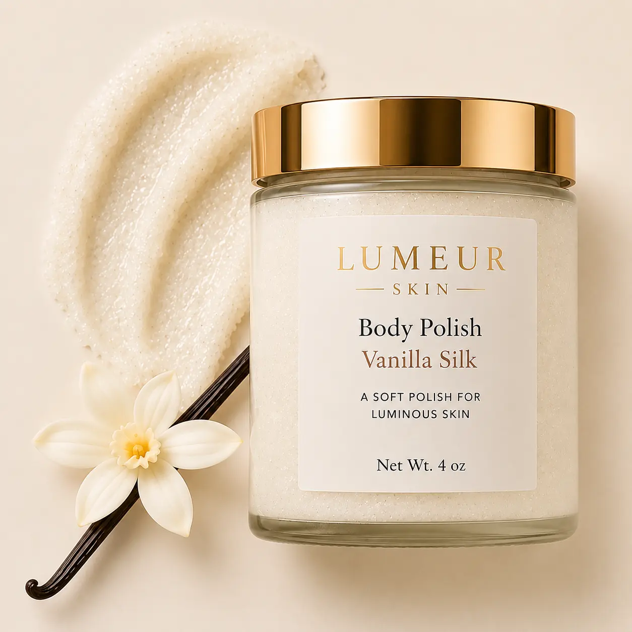 Vanilla Silk Body Polish | Exfoliating Sugar Scrub for Soft Radiant Skin