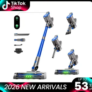 45 KPA Cordless Vacuum Cleaner with Upgraded Green LED Anti-tangle Brush Removable Battery Multiple Suction Levels Up to 40 Minutes Battery Life Women's Car Accessories for Carpets Pet Hair & Hardwood Floors