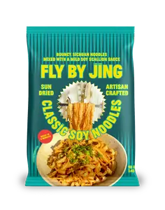 Fly By Jing Classic Soy Instant Noodles 6 Pack – Mild Savory Flavor, High Protein, Vegan & Non-GMO