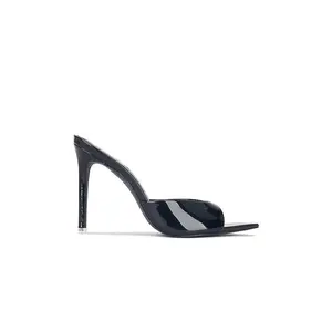 BLACK SUEDE STUDIO Brea Mule in Black Patent