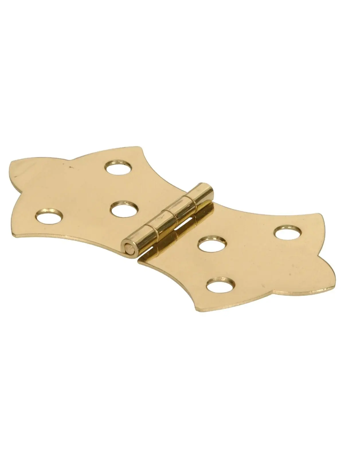 Hillman Group 851198 Decorative Door Hinge - Solid & Brilliant Brass, 1.68 in & 1-11/16 x 3-1/16 in, Brilliant Designs, 2 per Card, for Garden & Lawn Hardware, Carded