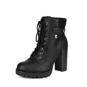 Dream Pairs Women’s Round-Toe Cuban-Heel Chunky Ankle Boots - Cushioned Walk-All-Day Leather-Look Booties, Women’s Shoe & Footwear