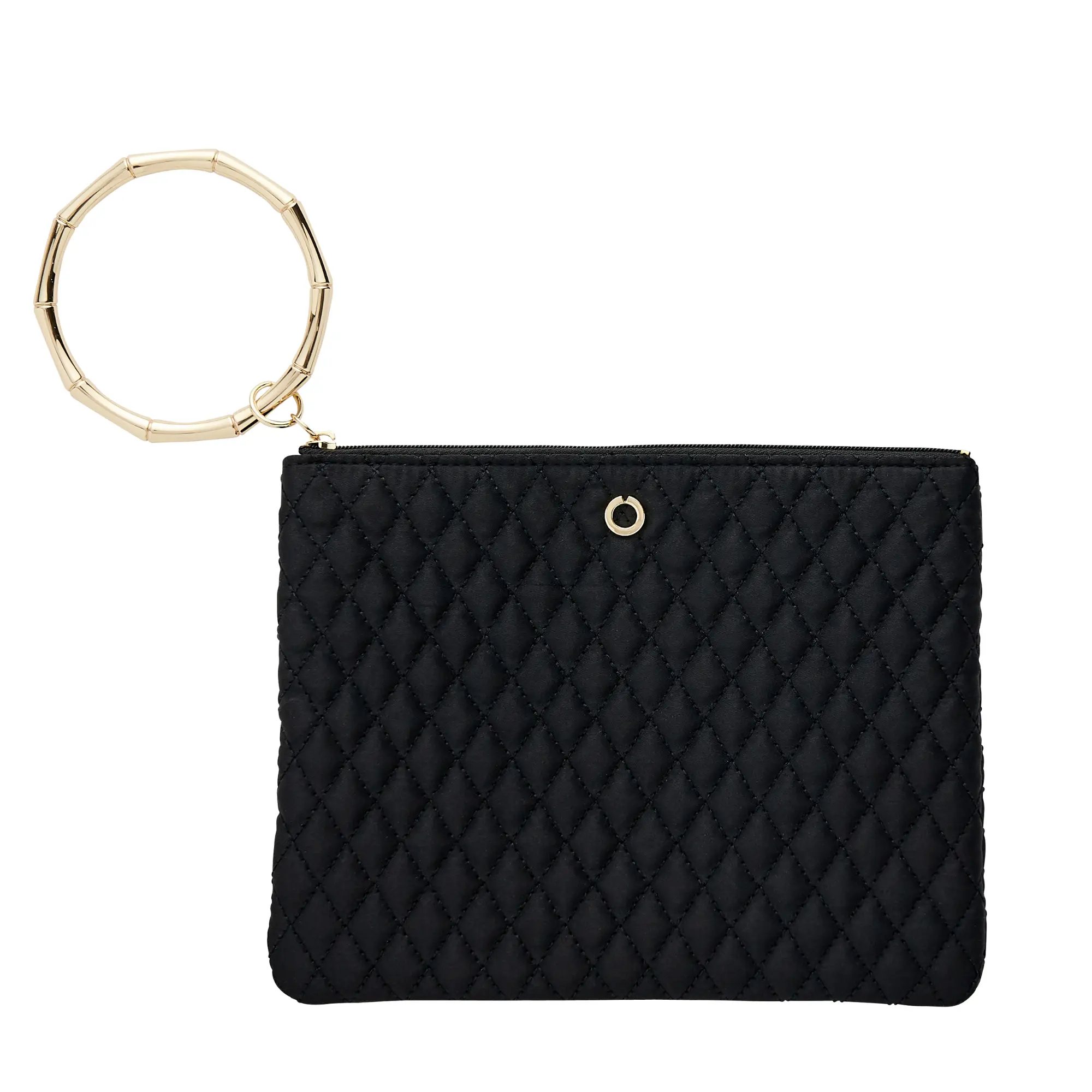 OVENTURE Bracelet Pouch - Black Clutch Bag with Textured Design and Clasp Closure