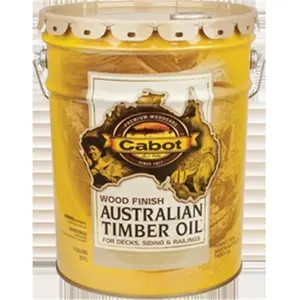 Cabot 19400 5gal Natural Australian Timber Oil Wood Finish - Water-Reduced, Natural Finish for Car Paint Care Wood Protection, Outdoor, 5-Gallon Can