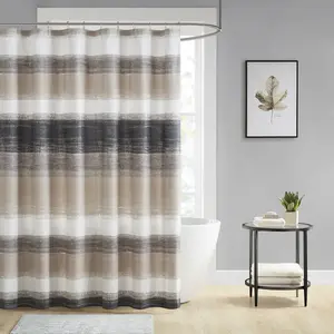 Stripe Print Shower Curtain