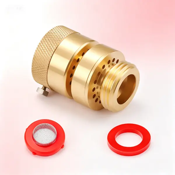 1-1/16" Fine Thread Metal Self-Draining Vacuum Breaker, 1-Pack Lead-Free Female Backflow Preventer (PK 1390) for Outdoor/Garden Spigots, Threaded Fit Garden Hose Bib Replacement with Washers & Sealing Tape, 125 PSI 180°F/82°C Reusable Anti-Siphon Valve, B