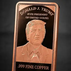 10 Oz .999 Fine Copper Trump Bar Patriot Series Limited 001/200