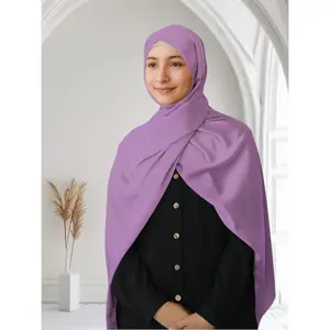 Matte Satin Silk Scarf - Light Lavender Color, Lightweight Design, Perfect for Any Occasion