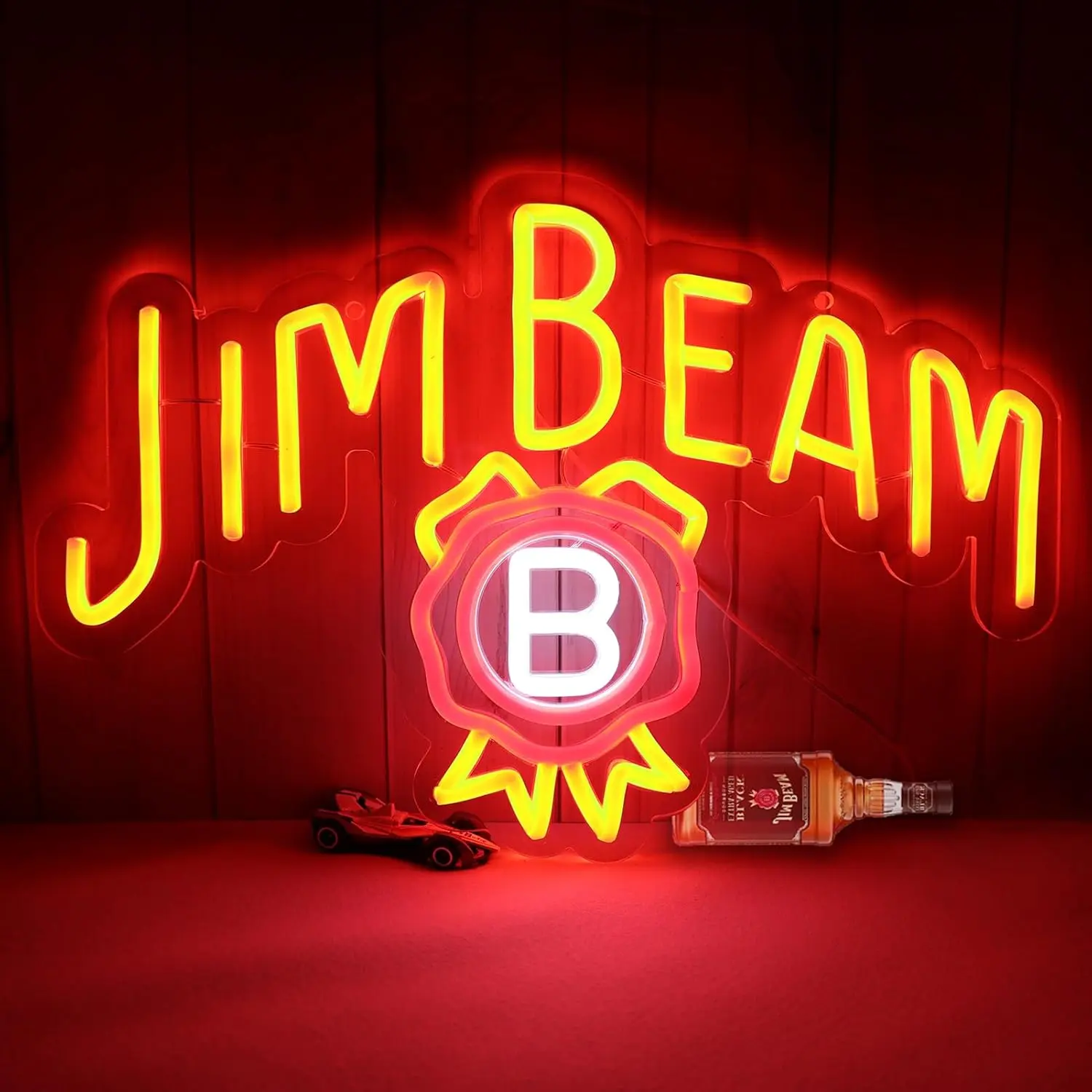 Summerwins Acrylic Neon Indoor Wall Sign - USB-Powered Low Voltage Colored LED Party Lights, Glowing Neon Specialty & Decorative Lighting, Mood Lighting Illuminated Sign for Home Bar Art Accent